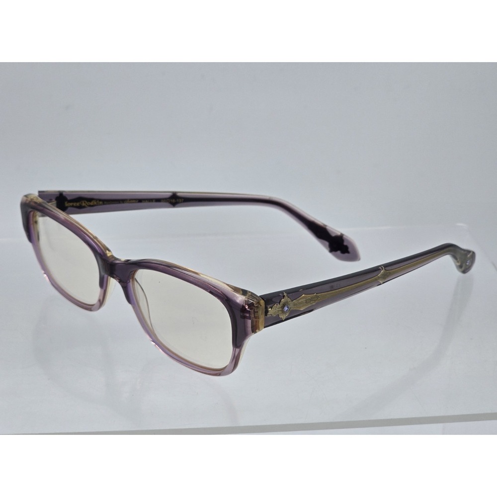 Loree Rodkin "Halle" Ladies Eyeglasses By Sama Brown - 50[]16-137 Purple/Gold‎